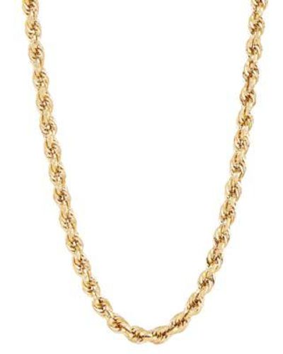 Macy's Evergreen Rope Chain Necklace Collection In 10k Gold Created For Macys - Metallic