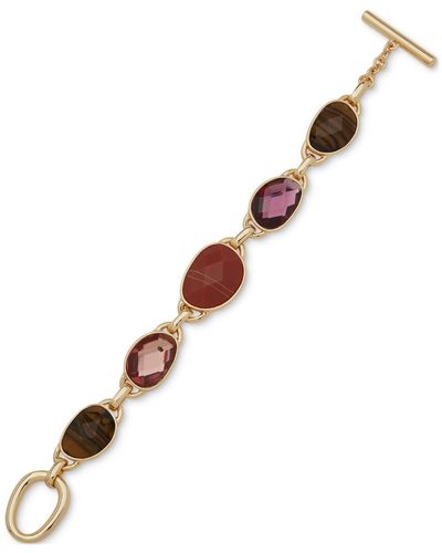 Anne Klein Gold-tone -crystal toggle Bracelet - Multicolor