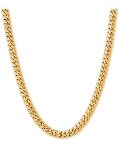 Macy's Cuban Link 24" Chain Necklace - Metallic