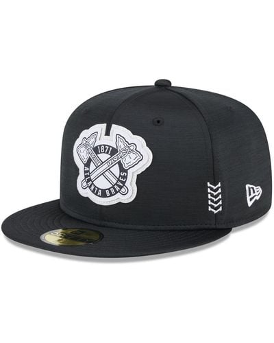 KTZ Atlanta Braves 2024 Clubhouse 59fifty Fitted Hat - Black