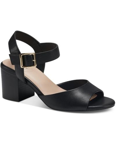 Giani Bernini Townsonn Memory Foam Block Heel Dress Sandals - Black