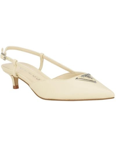 Guess Jesson Pointed-toe Slingback Pumps - White