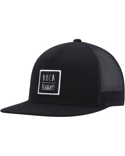 RVCA Horton Teeth Trucker Snapback Hat - Black