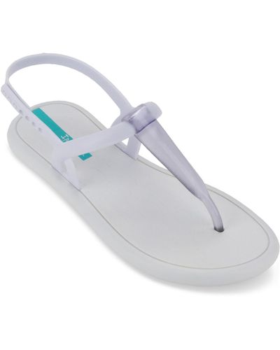 Ipanema Glossy Casual Flat Thong Sandals - White