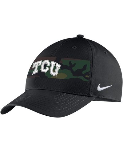 Nike Tcu Horned Frogs Military-inspired Pack Camo Legacy91 Adjustable Hat - Black