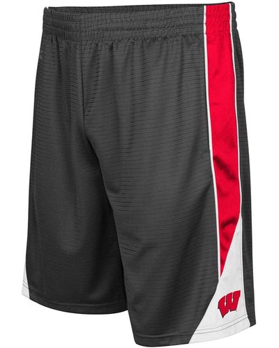 Colosseum Athletics Wisconsin Badgers Turnover Shorts - Gray