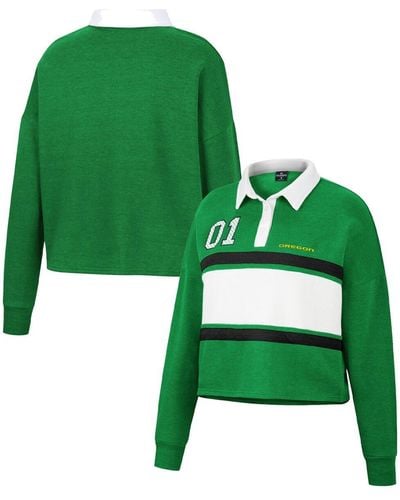 Colosseum Athletics Oregon Ducks I Love My Job Rugby Long Sleeve Shirt - Green