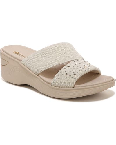 Bzees Dynasty-bright Washable Slide Sandals - White