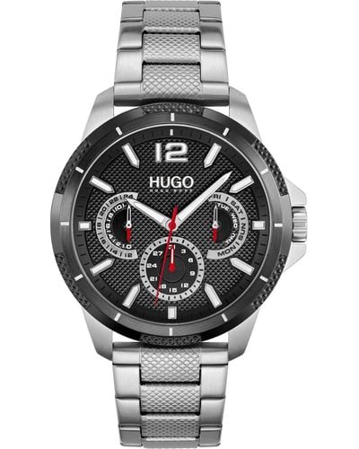 HUGO #sport Stainless Steel Bracelet Watch 46mm - Metallic