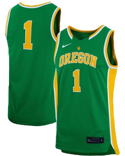 Nike #1 Oregon Ducks Team Replica Basketball Jersey - Green