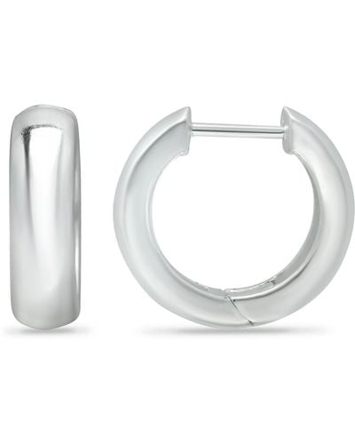 Giani Bernini Wide Polished Hoop Earrings - Metallic