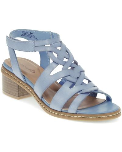 BareTraps Celina Block Heel Sandals - Blue