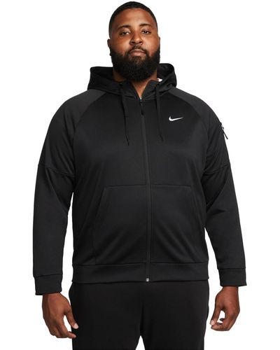 Nike Therma-fit Full-zip Logo Hoodie - Black