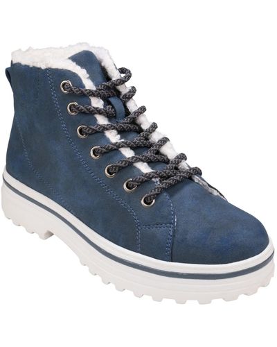 Gc Shoes Justine Lace Up Booties - Blue