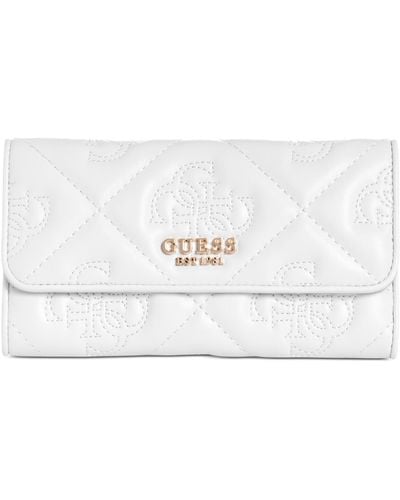 Guess Marieke Quilted Wallet - White