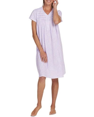 Miss Elaine Paisley Short-sleeve Nightgown - Pink