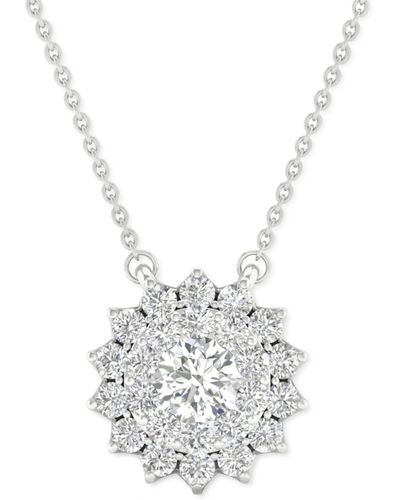 Forever Grown Diamonds Lab Grown Diamond Sunburst 18" Pendant Necklace (1/2 Ct. T.w. - White