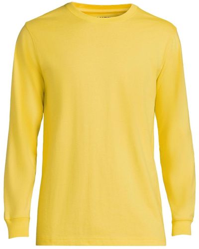 Lands' End Super-t Long Sleeve T-shirt - Yellow
