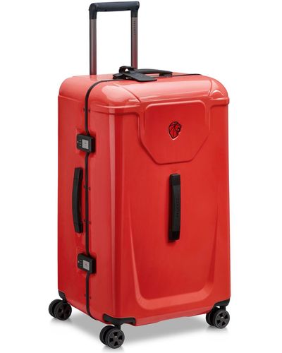 Delsey Peugeot Voyages 26" Trunk Spinner Suitcase - Red