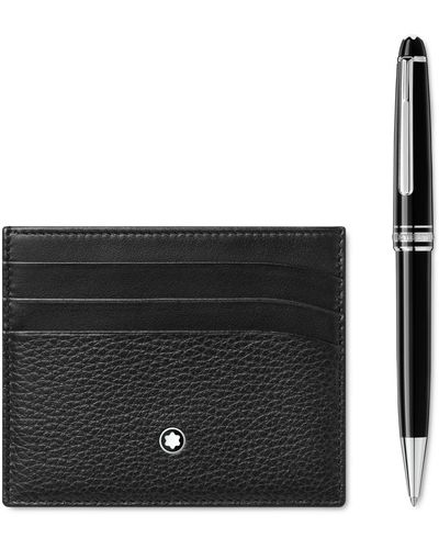 Montblanc Meisterstuck Pen & Card Case Set - Black