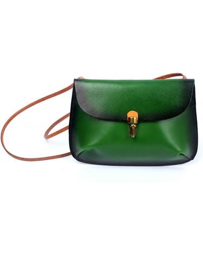 Old Trend Genuine Leather Ada Crossbody Bag - Green
