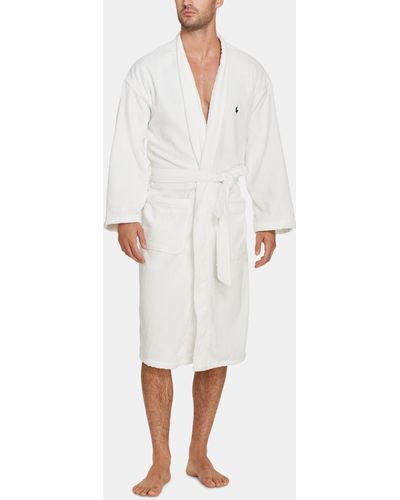 Polo Ralph Lauren Big & Tall Shawl Cotton Robe - White