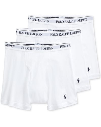 Polo Ralph Lauren 3-pack Big & Tall Cotton Boxer Briefs - White