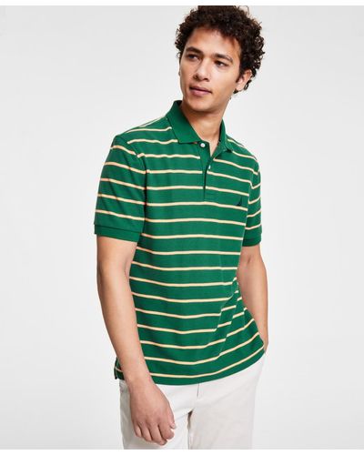 Nautica Classic-fit Striped Performance Deck Polo - Green