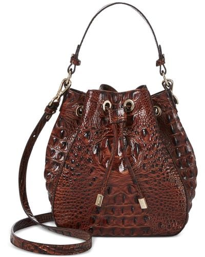Brahmin Melinda Leather Bucket Bag - Brown