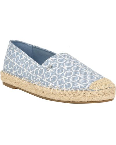 Calvin Klein Popular Casual Espadrille Slip-on Flats - Blue