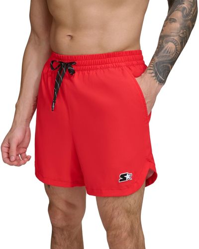 Starter Hybrid Stretch 5" Volley Shorts - Red