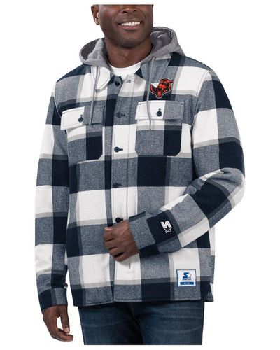 Starter Black Cincinnati Bengals Big Joe Plaid Full-zip Hoodie Jacket in  Gray for Men