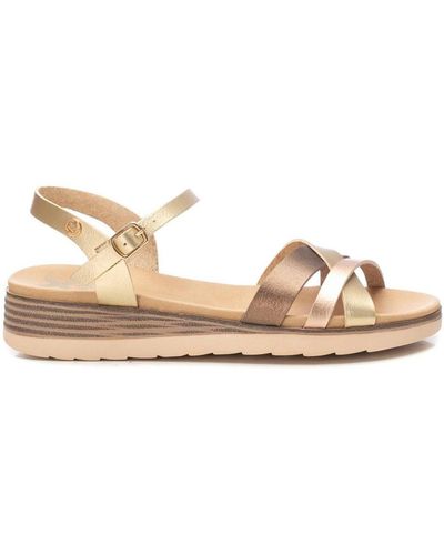 Xti Low Wedge Strappy Sandals By - Natural