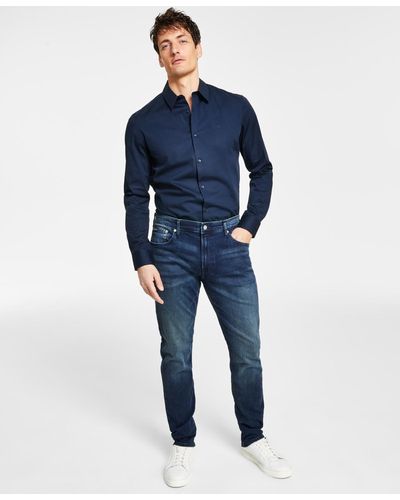 Calvin Klein Slim-fit Stretch Jeans - Blue