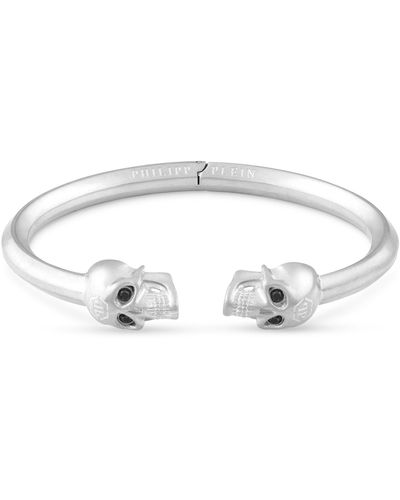 Philipp Plein 3d $kull Cuff Bracelet - Metallic