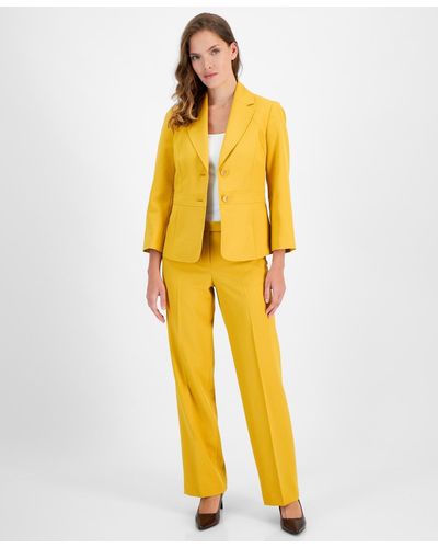 Le Suit Crepe Two-button Blazer & Pants - Yellow