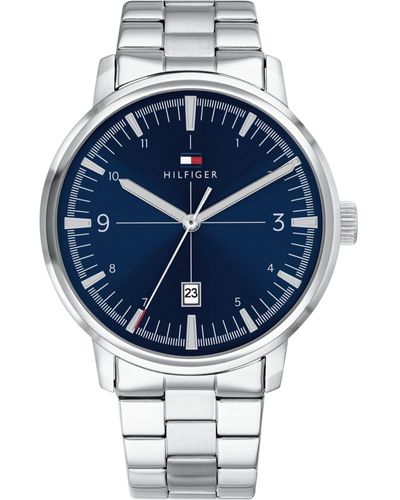 Tommy Hilfiger Stainless Steel Bracelet Watch 44mm, Created For Macy's - Metallic