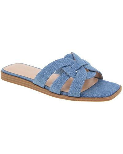 BCBGeneration Meltem Slide Flat Sandal - Blue