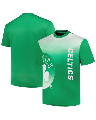 Fanatics Boston Celtics Big And Tall Sublimated T-shirt - Green