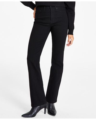 Calvin Klein High-rise Whisper Soft Bootcut Jeans - Black