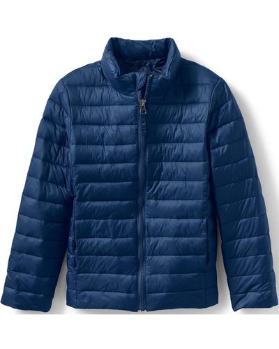 Lands' End Boys Thermoplume Packable Jacket - Blue
