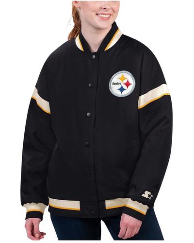 Starter Pittsburgh Steelers Tournament Full-snap Varsity Jacket - Black