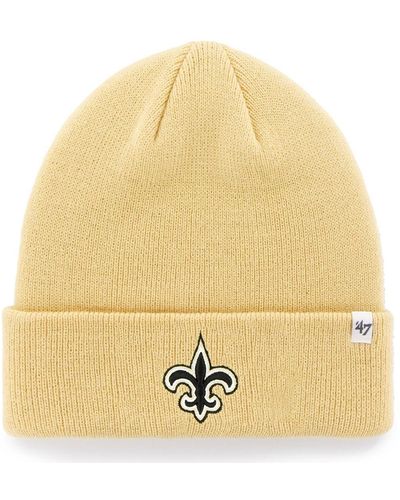 '47 '47 New Orleans Saints Secondary Basic Cuffed Knit Hat - Metallic