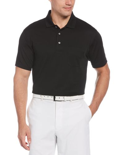 PGA TOUR Airflux Solid Golf Polo - Black