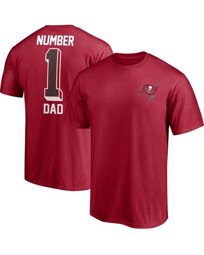 Fanatics Tampa Bay Buccaneers #1 Dad T-shirt - Red