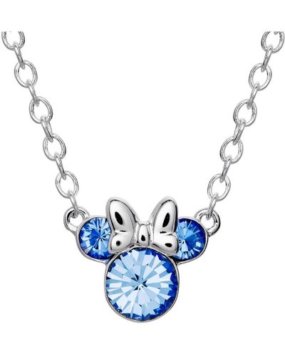 Disney Minnie Mouse Birthstone Necklace - Blue