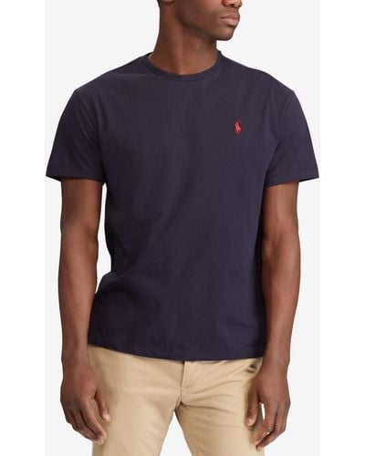 Polo Ralph Lauren Classic Fit Jersey Crew Neck Pocketless T Shirt - Blue