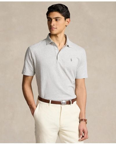Polo Ralph Lauren Classic-fit Cotton-linen Mesh Polo Shirt - Natural