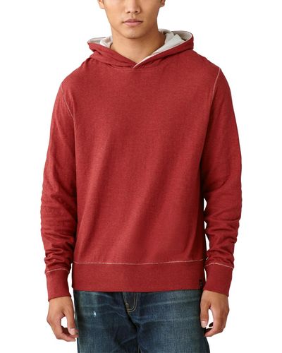 Lucky Brand Duo Fold Hoodie - Red