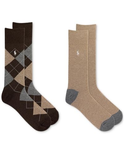 Polo Ralph Lauren Argyle Slack Socks - Brown
